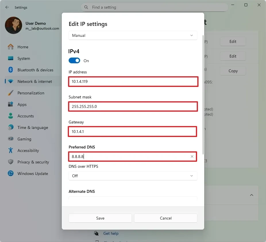 thiet lap dia chi IP tinh tren Windows 11.5
