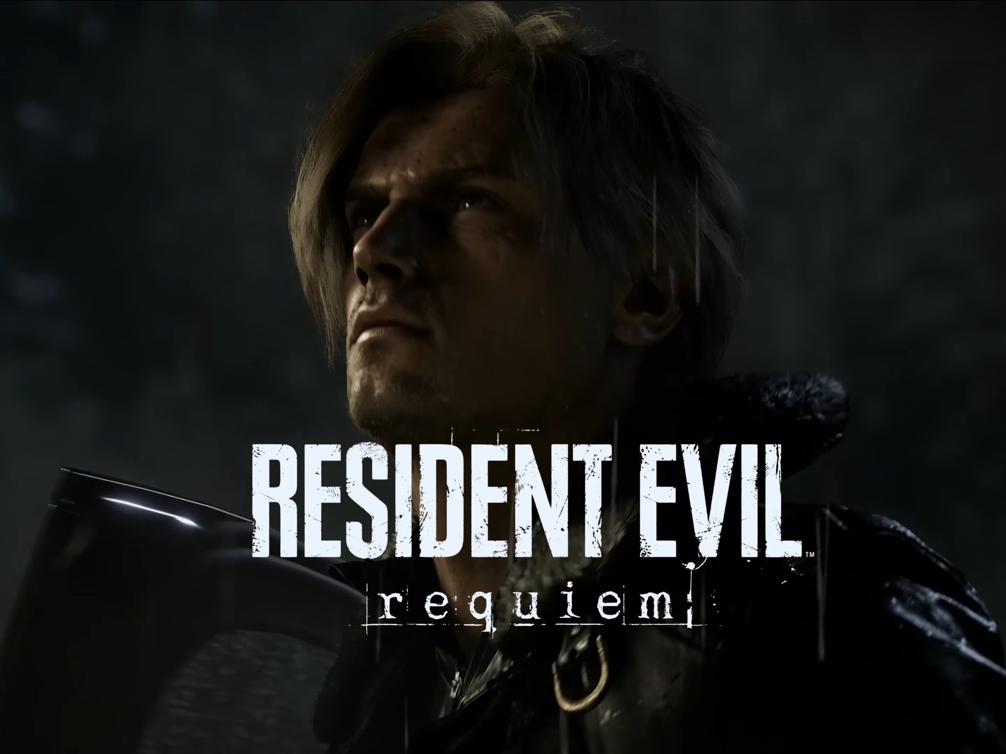 Biểu ngữ Resident Evil Requiem với nhân vật Leon