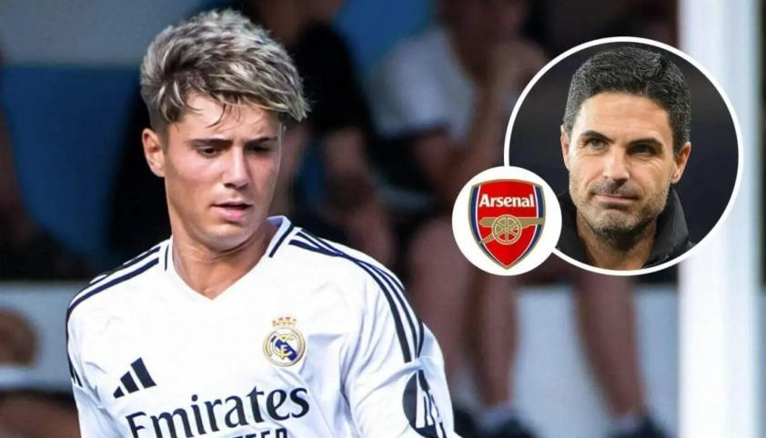 Victor Valdepenas, hậu vệ trẻ đa năng của Real Madrid, đang được Arsenal quan tâm.