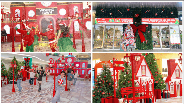 PARC Mall tại phường Chánh Hưng được trang trí rực rỡ cho mùa lễ hội Giáng sinh.
