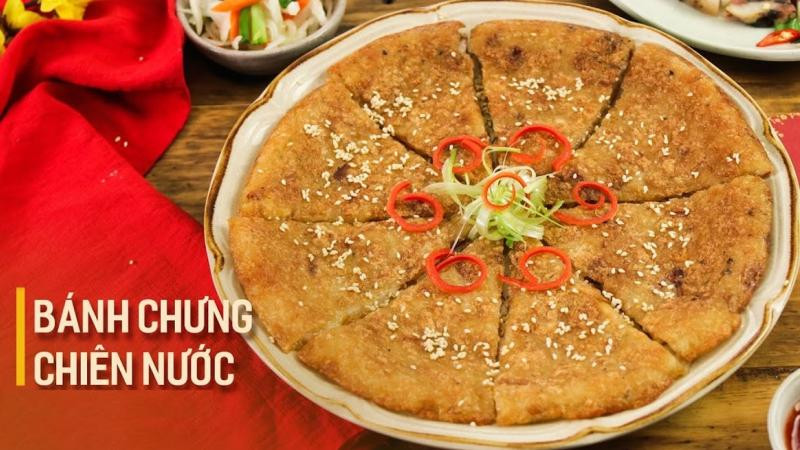 Bánh chưng chiên bằng nước lọc không cần dầu mỡ