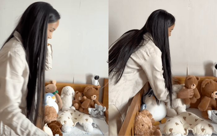 H'Hen Niê được khuyên nên bỏ bớt gấu bông trong nôi của con gái. Ảnh chụp màn hình