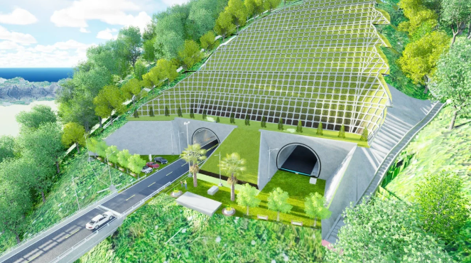 Sơ đồ tuyến đường hầm Hoàng Liên và các tuyến kết nối trong khu vực Tây Bắc.