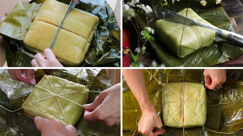 Mẹo cắt bánh chưng không bị dính dao