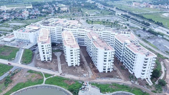 Bệnh viện Bạch Mai cơ sở 2 đang trong giai đoạn hoàn thiện cuối cùng.
