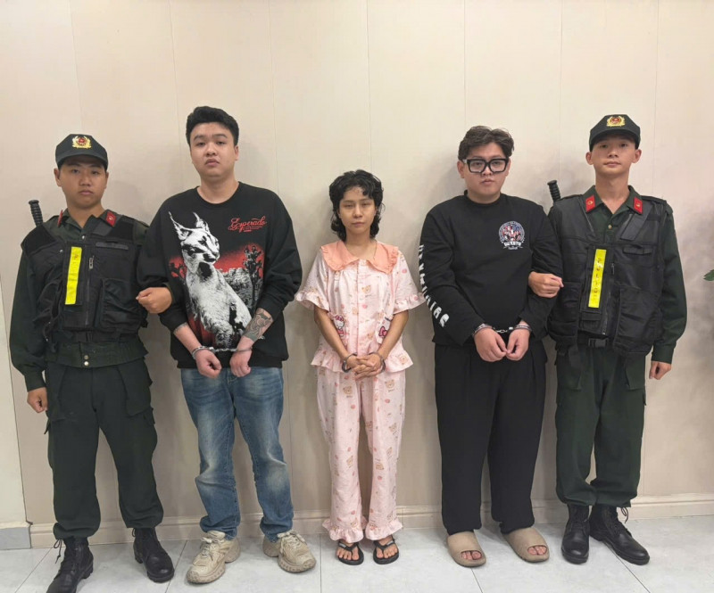 Các bị can trong đường dây buôn bán khí cười N2O tại TP Hồ Chí Minh