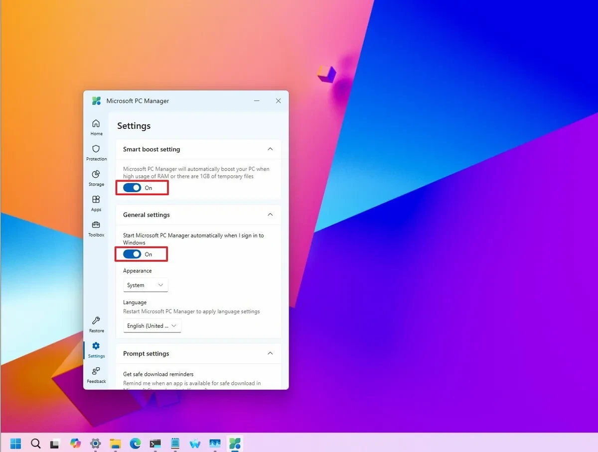 Cài đặt Smart Boost để tối ưu tự động