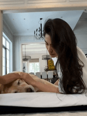 Tăng Thanh Hà bật khóc bên cạnh cún cưng Molly