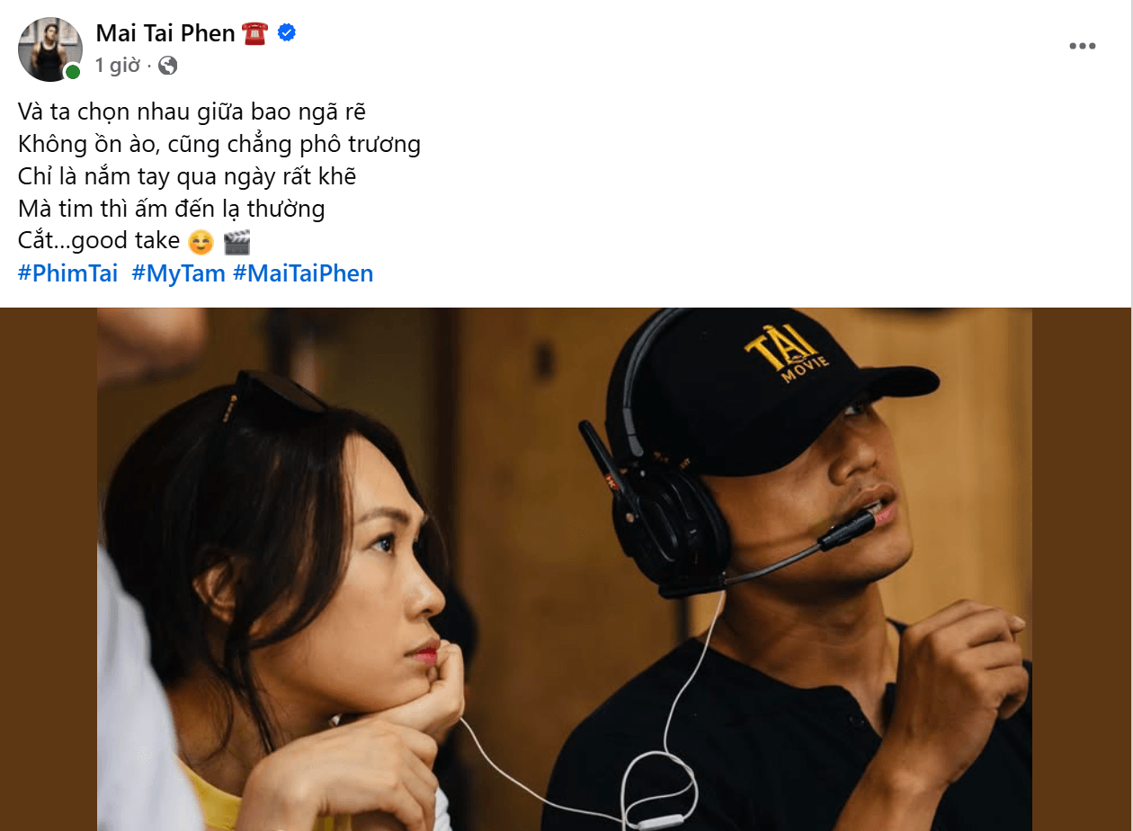 Mai Tài Phến đăng tải hình ảnh hậu trường kèm dòng trạng thái gây chú ý về Mỹ Tâm