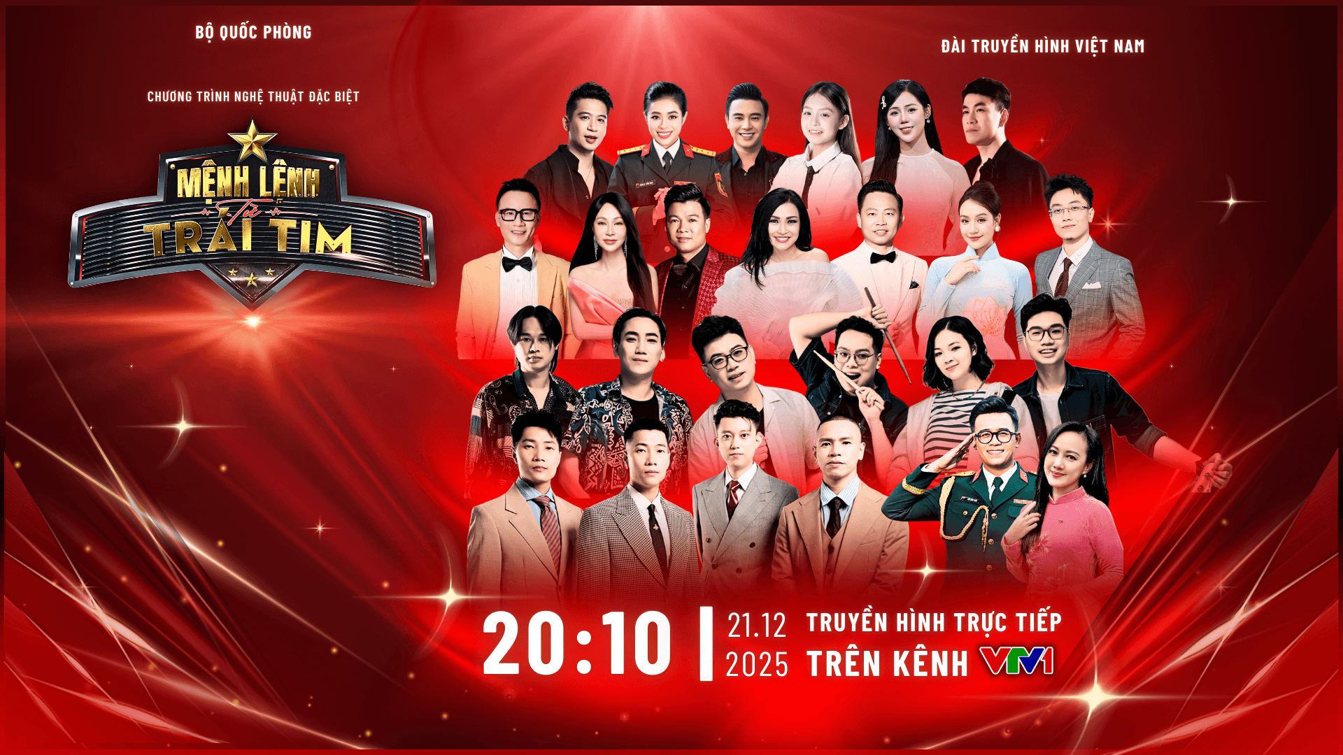 Poster chương trình nghệ thuật đặc biệt Mệnh lệnh trái tim phát sóng trên VTV1.