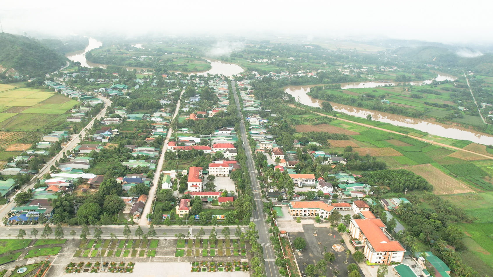 Trung tâm xã Cát Tiên hôm nay