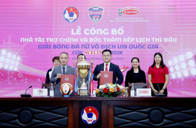 Năm 2026 đánh dấu năm thứ ba liên tiếp Công ty Cổ phần ACECOOK Việt Nam đồng hành cùng Giải bóng đá Nữ Vô địch U19 Quốc gia. (Ảnh: VFF)