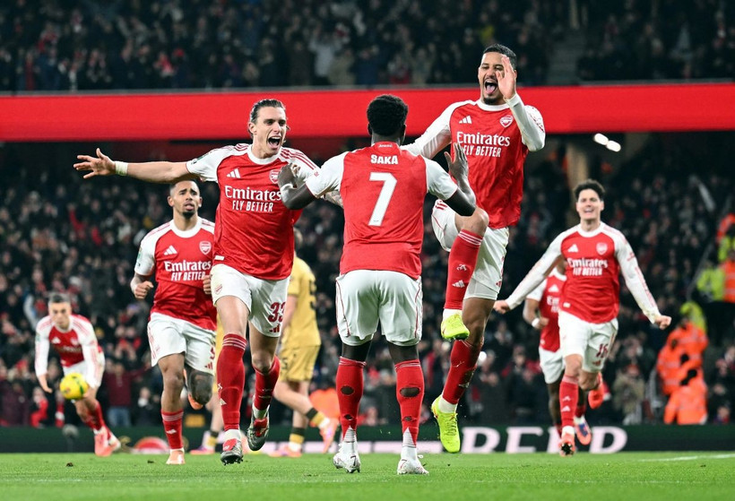 Arsenal vào bán kết League Cup sau trận thắng căng thẳng. (Nguồn: Getty Images)