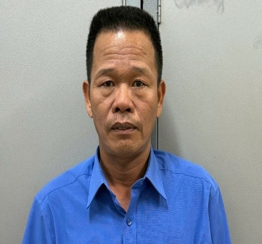 Bị can Nguyễn Ngọc Thắng tại cơ quan Công an