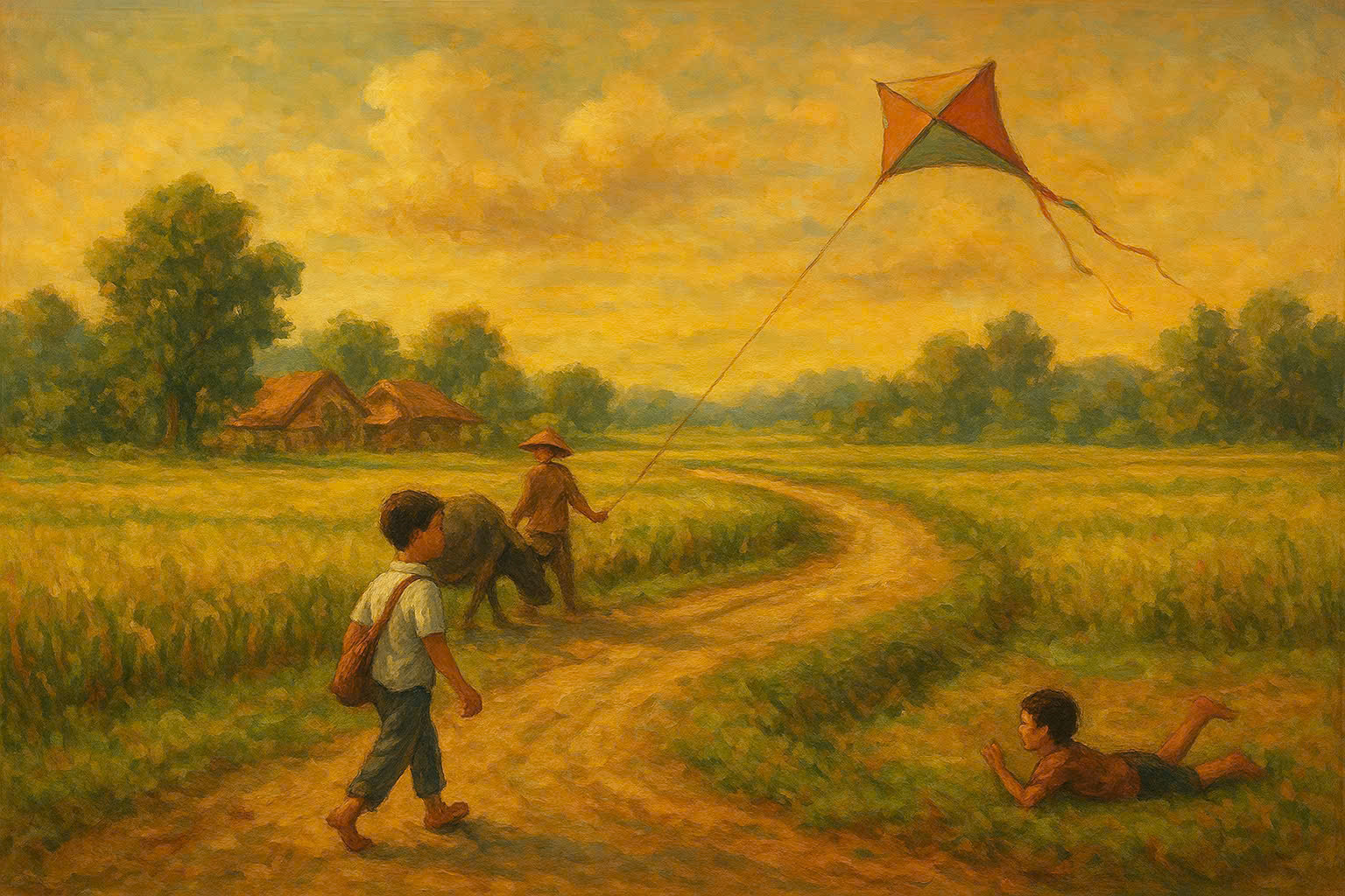 Minh họa Bài Nỗi nhớ quê