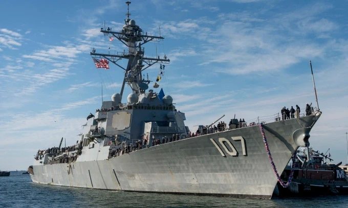 Khu trục hạm Mỹ USS Gravely tại căn cứ Norfolk