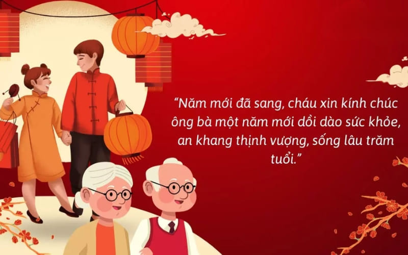 Lời chúc tập trung vào sức khỏe là món quà tinh thần ý nghĩa nhất dành cho ông bà.
