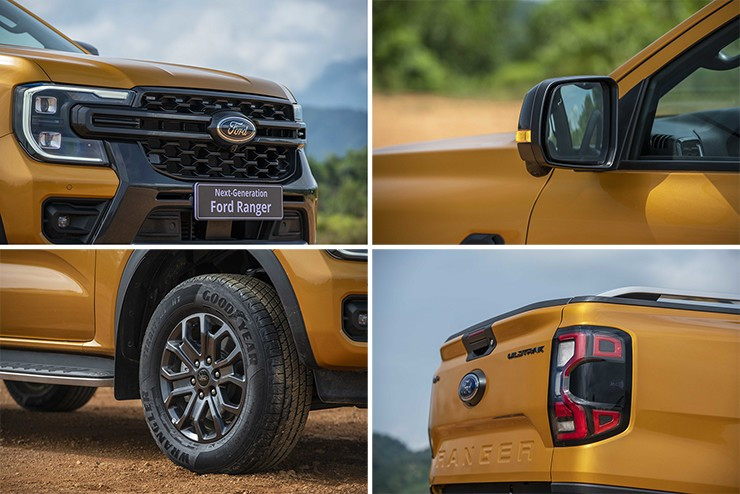 Thiết kế đầu xe Ford Ranger 2025 với đèn chữ C