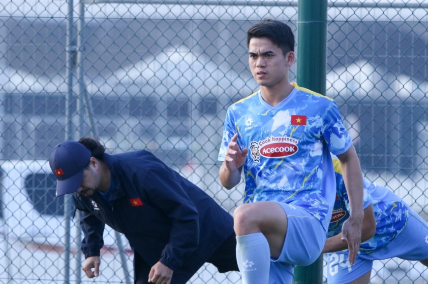 Đội trưởng Khuất Văn Khang thể hiện quyết tâm tại VCK U23 châu Á 2026