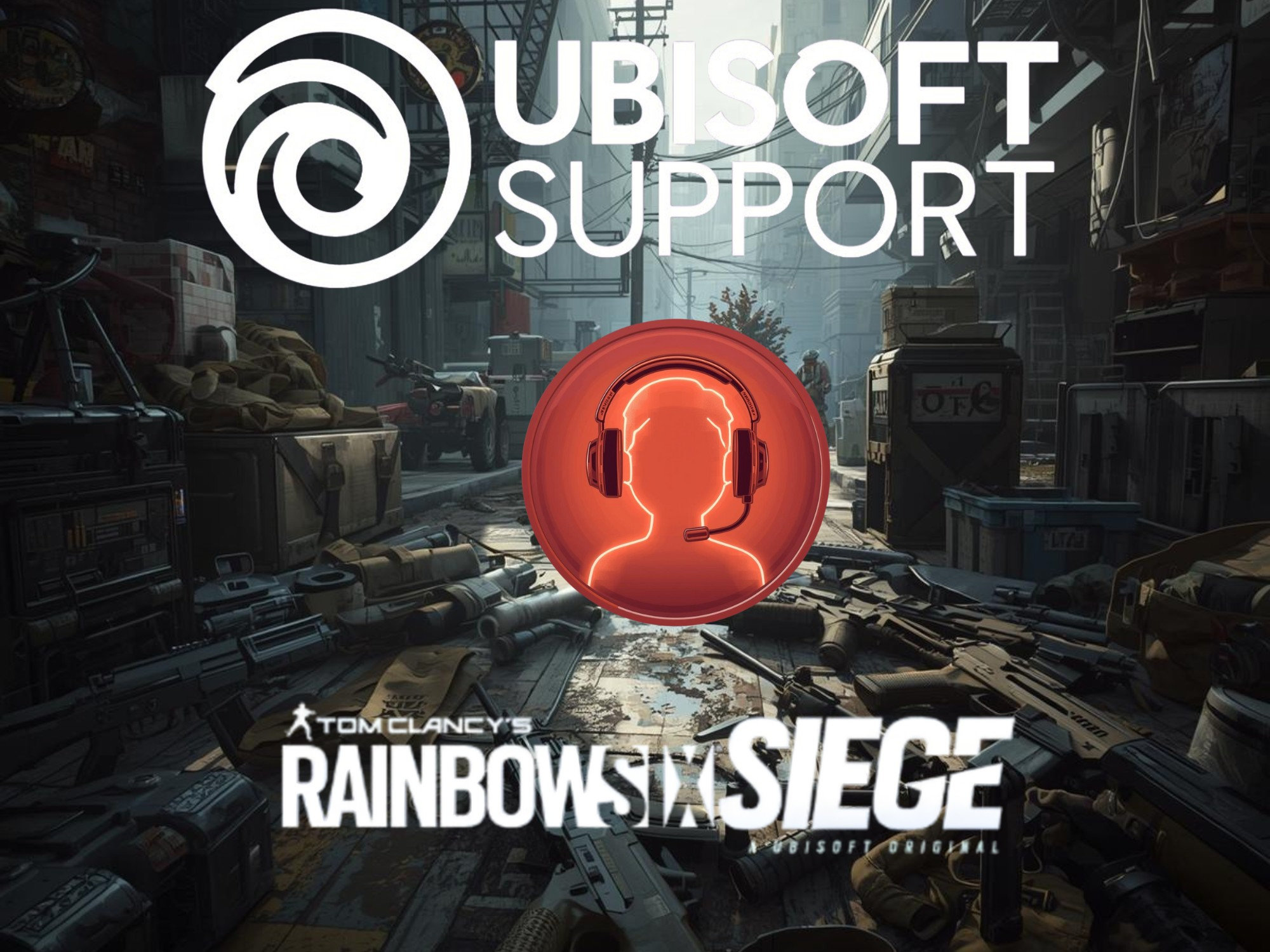 Logo Ubisoft Support và Rainbow Six Siege