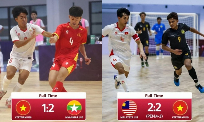 Bóng đá futsal Việt Nam trải qua giai đoạn khó khăn tại các giải trẻ Đông Nam Á.