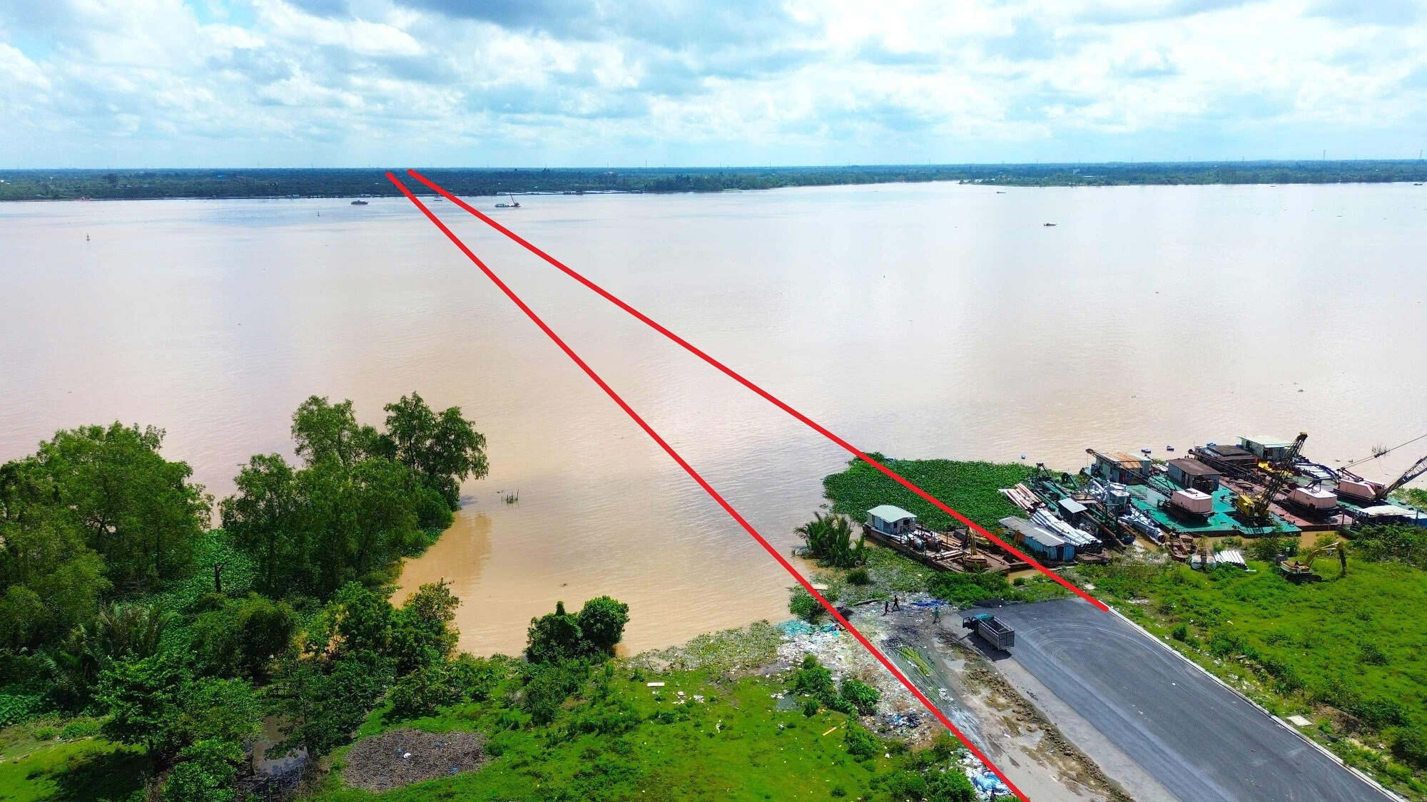 Khu vực dự kiến xây dựng cầu Cần Thơ 2