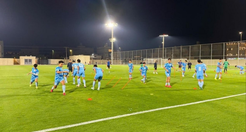 Buổi tập đầu tiên của đội tuyển U23 Việt Nam tại Ả Rập Xê Út