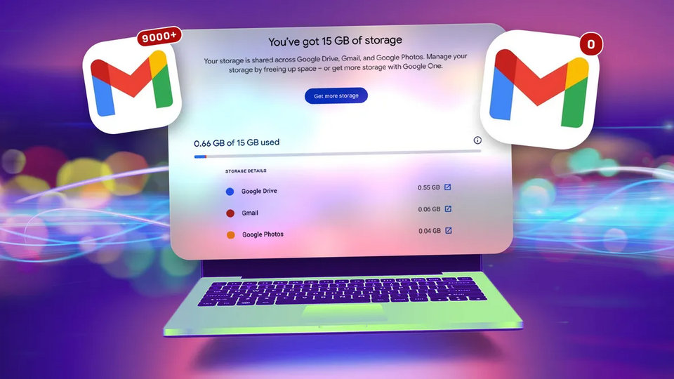 Giải phóng dung lượng Gmail bằng cách chuyển thư sang tài khoản mới
