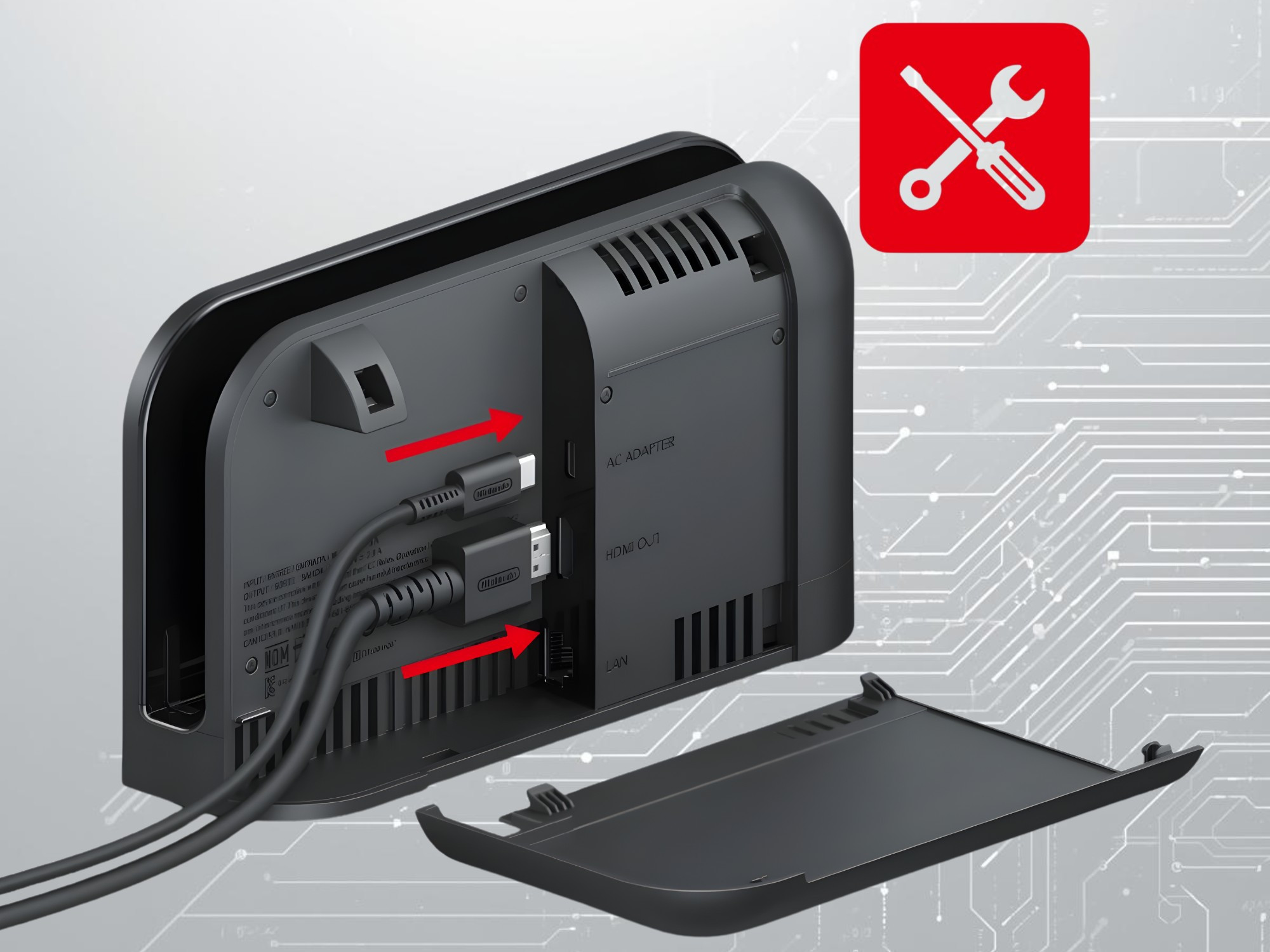 Cổng Ethernet trên bộ dock của Nintendo Switch 2
