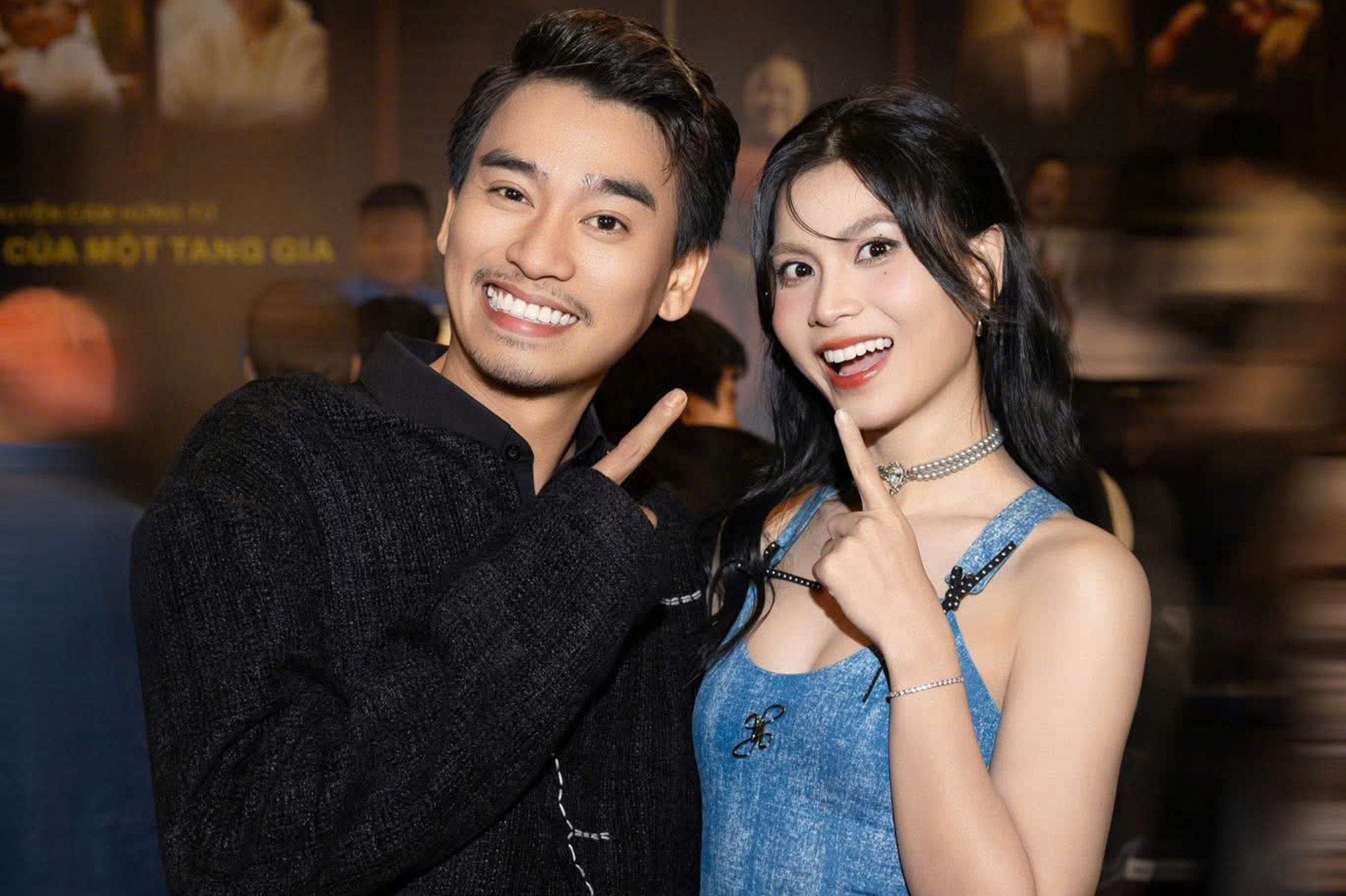 Trần Kim Hải và Trâm Anh trong phim Nhà hai chủ