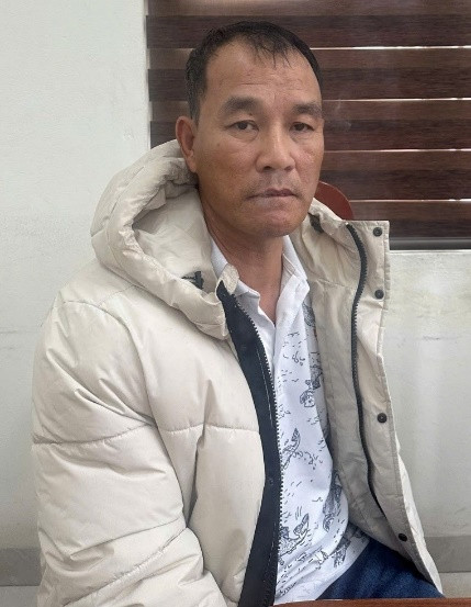 Đối tượng Huỳnh Tăng Bình tại cơ quan công an