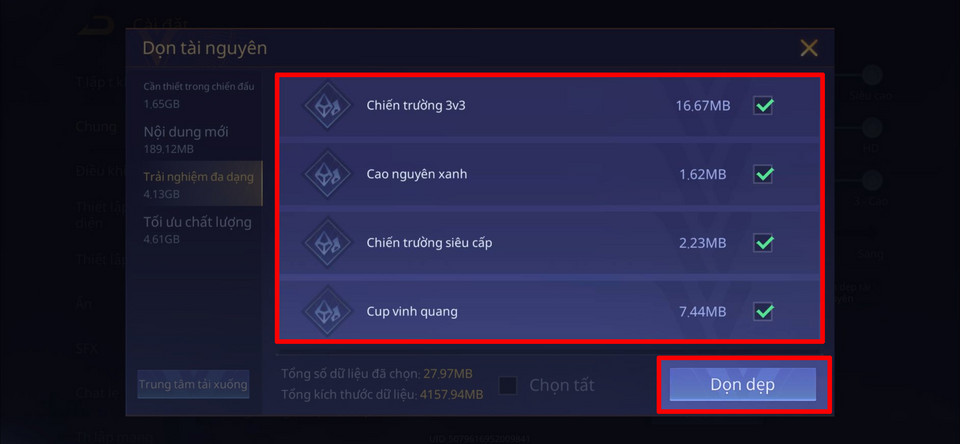 Xác nhận dọn dẹp tài nguyên