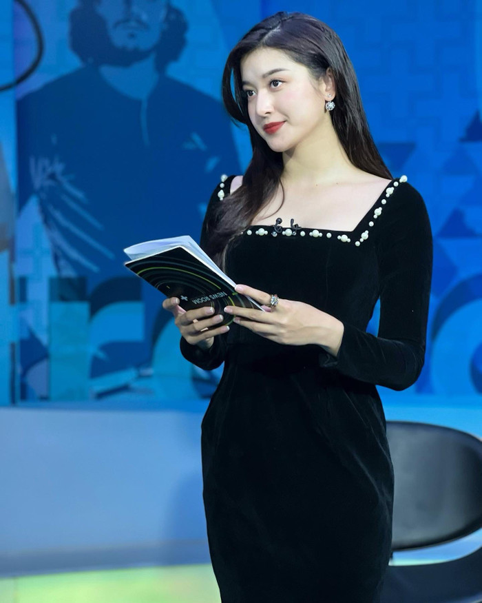Á hậu Huyền My từng thể hiện hình ảnh nhiệt huyết khi đảm nhận vai trò BTV, MC thể thao.