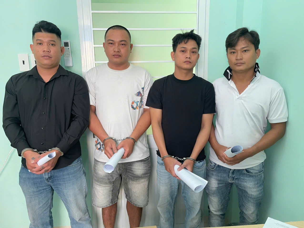 Nhóm đối tượng Vũ Đình Tòng, Nguyễn Hoàng Sơn, Nguyễn Hoàng Lâm, Bùi Văn Tha tại cơ quan điều tra