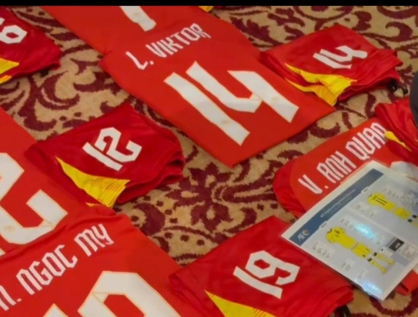 AFC kiểm tra trang phục thi đấu chính thức của U23 Việt Nam