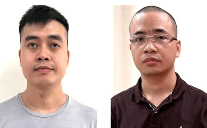 Bị cáo Hoàng Quang Thịnh và La Khắc Minh tại cơ quan điều tra