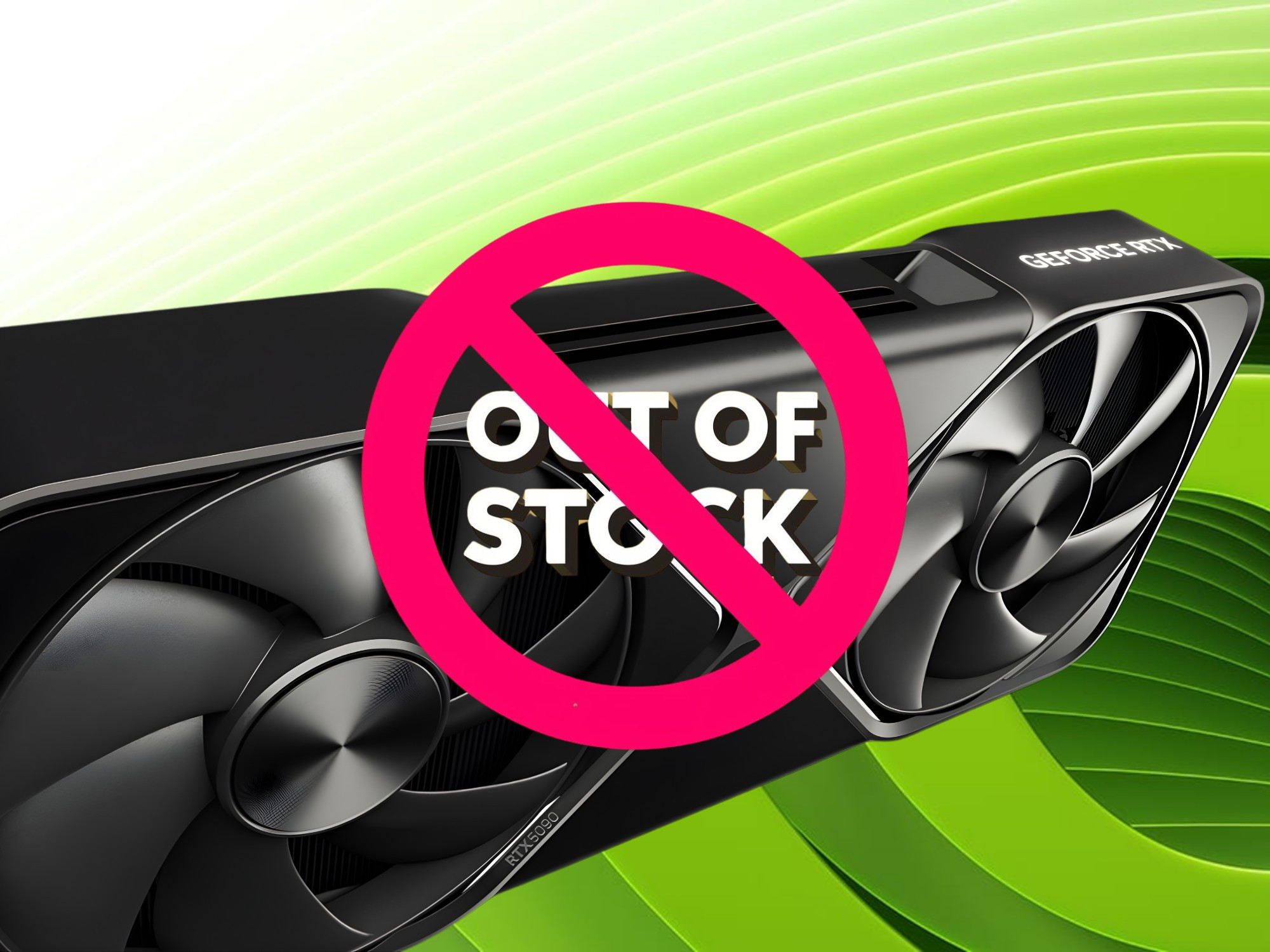 Biểu tượng GPU Nvidia hết hàng (Nguồn ảnh: Nvidia có chỉnh sửa)