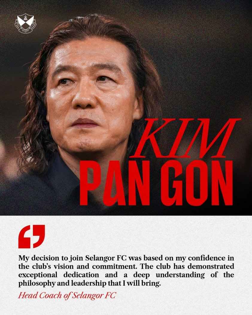 HLV Kim Pan Gon trong ngày ra mắt Selangor FC