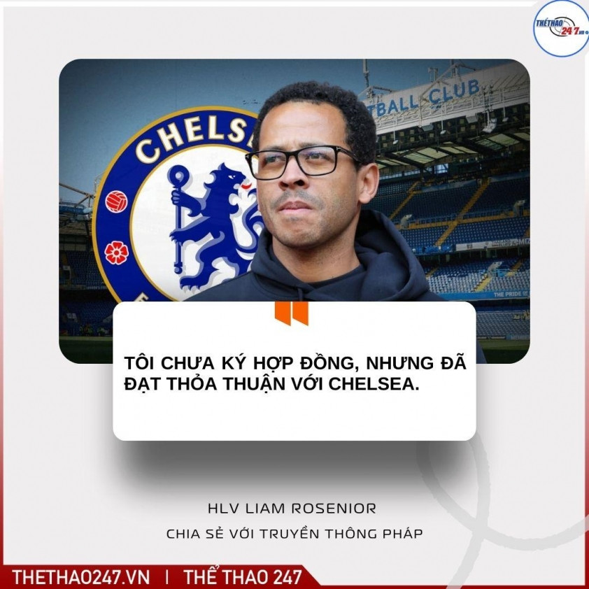 Liam Rosenior đạt thỏa thuận dẫn dắt Chelsea