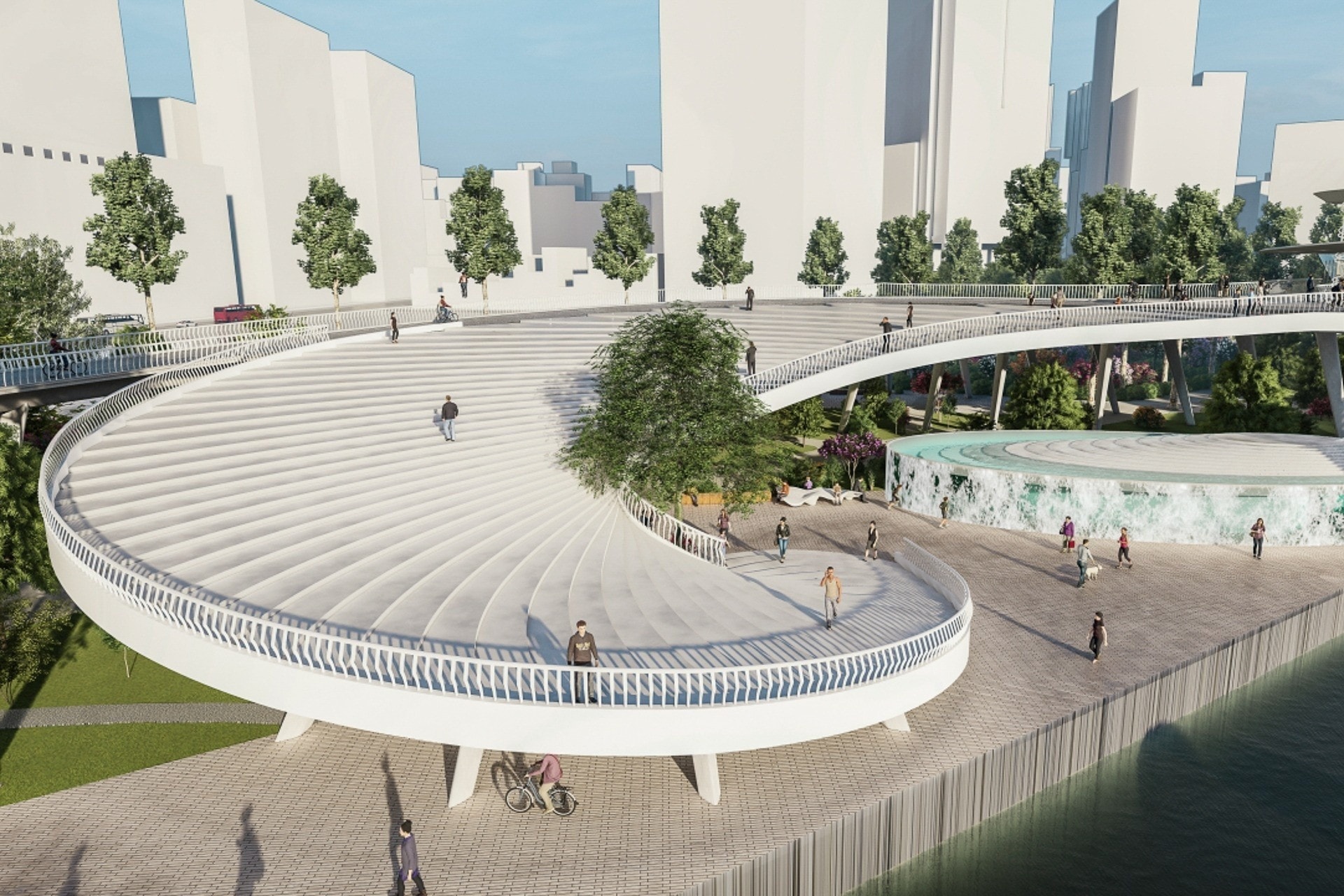 Cầu đi bộ được kỳ vọng trở thành điểm đến du lịch và biểu tượng mới của thành phố.