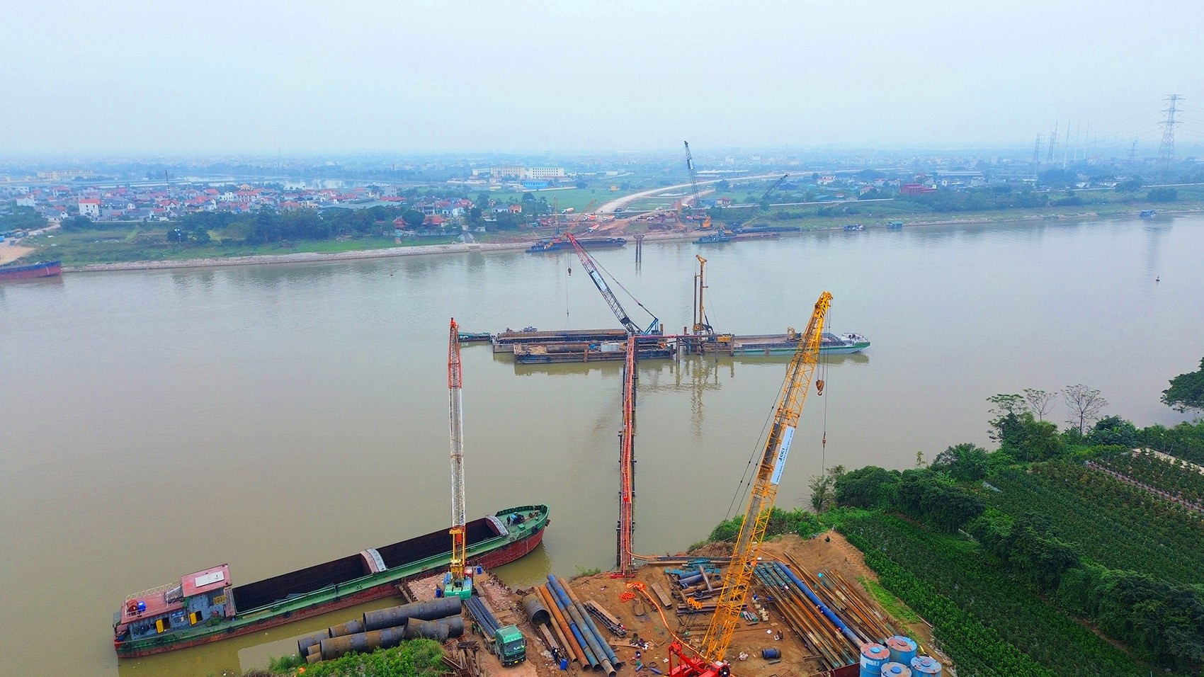 Cầu Mễ Sở thuộc nhóm 3 cầu lớn trên Vành đai 4