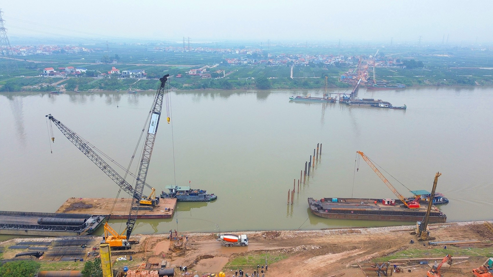 Hệ thống cọc khoan nhồi cầu Mễ Sở