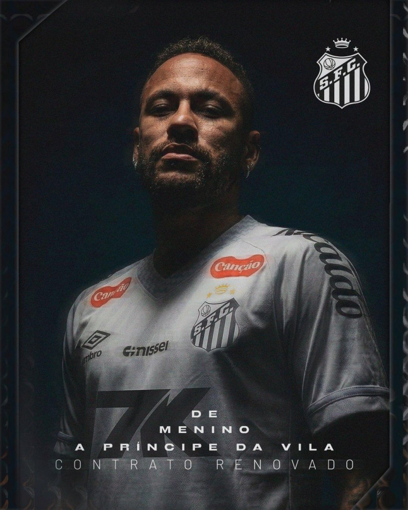 Neymar ký hợp đồng gia hạn với Santos đến năm 2026