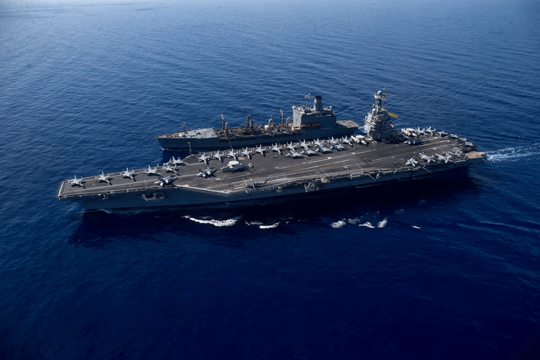 Tàu sân bay USS Gerald R. Ford của Hải quân Mỹ tại vùng biển quốc tế