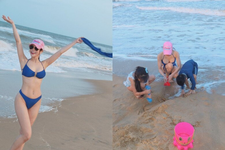 Diệp Lâm Anh khoe sắc vóc tại bờ biển Phan Thiết.
