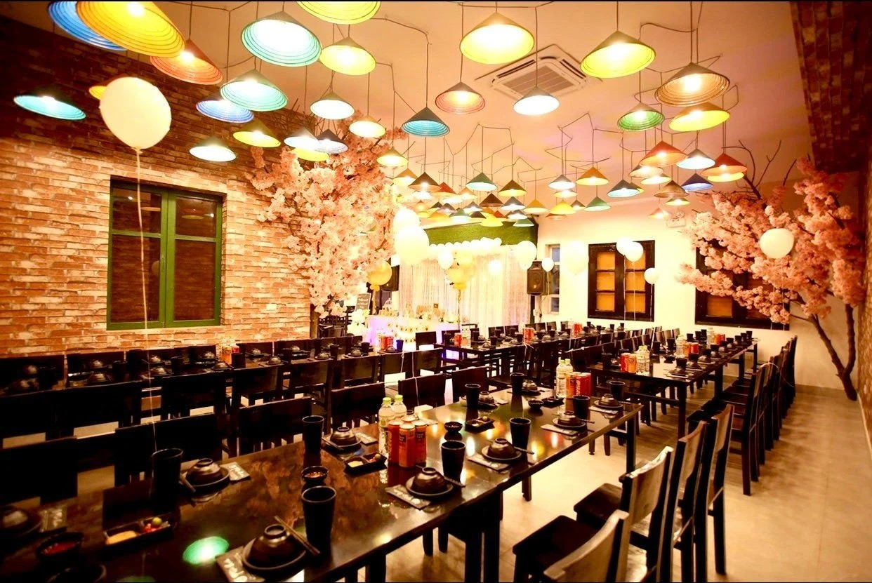 Không gian tiệc tại Phủi Quán