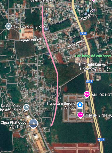 Chi tiết tuyến đường 2km song song Quốc lộ 13