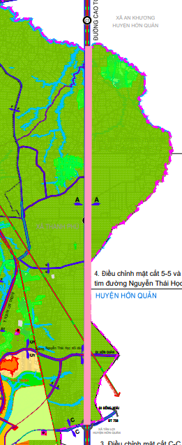 Bản đồ quy hoạch tuyến đường cao tốc qua phường An Lộc
