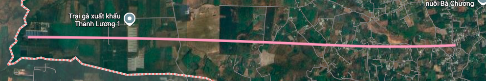 Vị trí đường đi qua chùa Vạn Phú trên bản đồ vệ tinh