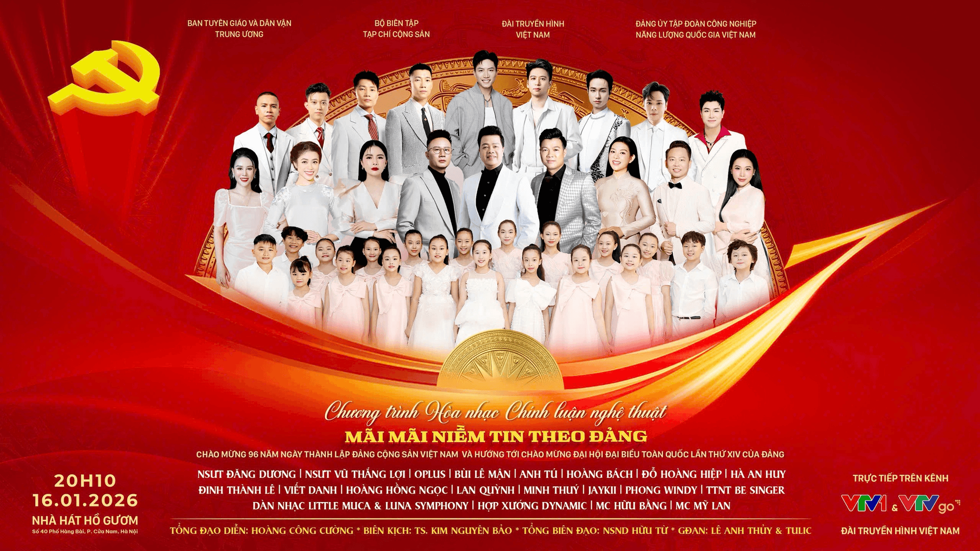 Chương trình hòa nhạc chính luận nghệ thuật Mãi mãi niềm tin theo Đảng 2026